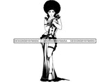 Afro Beautiful Black Woman SVG African American Ethnicity Afro Puffy Hairstyle Beauty Salon Queen Diva Classy Lady  .SVG .EPS .PNG Vector Clipart Digital Cricut Circuit Cut Cutting