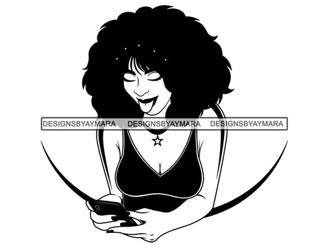 Afro Beautiful Black Woman SVG African American Ethnicity Afro Puffy Hairstyle Beauty Salon Queen Diva Classy Lady  .SVG .EPS .PNG Vector Clipart Digital Cricut Circuit Cut Cutting