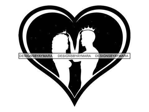 Black Couple Afro Woman SVG African American Ethnicity Queen Diva Classy Lady  .SVG .EPS .PNG Vector Clipart Cricut Circuit Cut Cutting