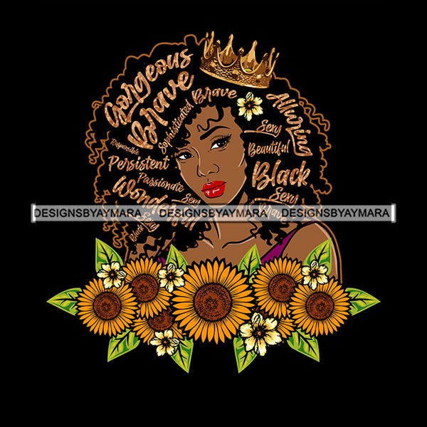 Bundle 5 Afro Black Women Unapologetically Dope Melanin Black Queen Quotes Diva Layered SVG Cut Files For Silhouette Cricut and More!