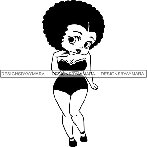 Afro Sexy Queen Betty SVG Cutting Files For Cricut and Silhouette