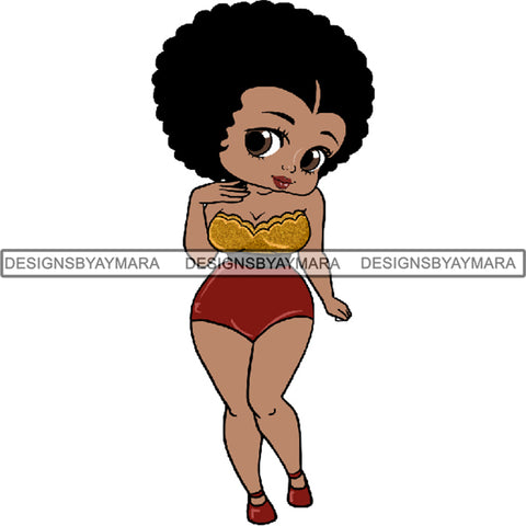 Afro Sexy Queen Betty SVG Cutting Files For Cricut and Silhouette