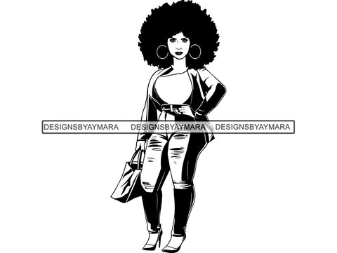 Afro Beautiful Black Woman SVG African American Ethnicity Afro Puffy Hairstyle Beauty Salon Queen Diva Classy Lady  Beautiful People Beauty Salon Princess