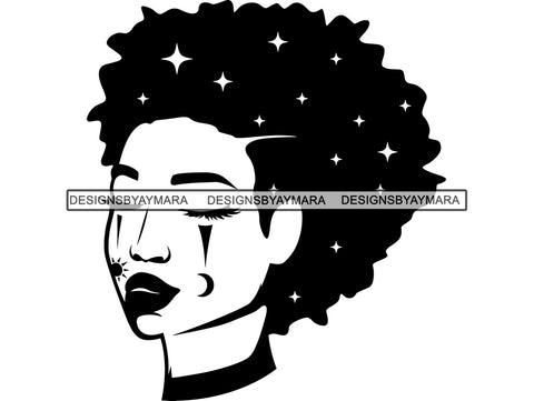 Afro Beautiful Black Woman SVG African American Ethnicity Afro Puffy Hairstyle Beauty Salon Queen Diva Classy Lady  Beautiful People Beauty Salon Princess