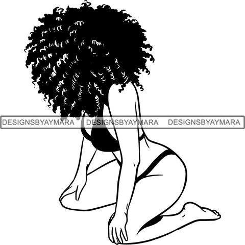 Afro Melanin Popping Nubian Queen SVG Cutting Files For Silhouette Cricut and More
