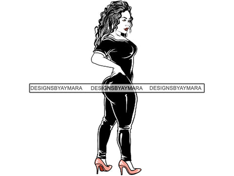 Afro Beautiful Black Woman SVG Fabulous Melanin Nubian African American Ethnicity Afro Puffy Hairstyle Queen Diva Classy Lady .SVG .EPS.PNG. Vector Clipart