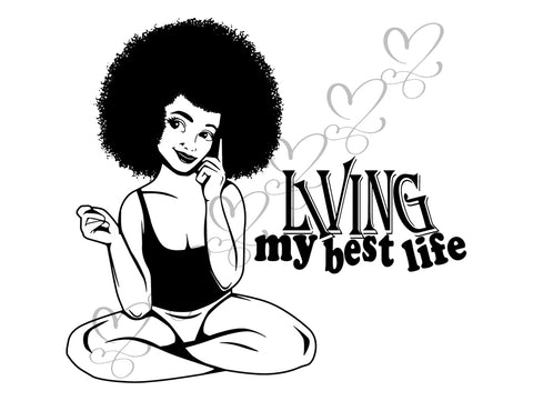 Afro Beautiful Black Woman SVG African American Ethnicity Afro Puffy Hairstyle Beauty Salon Queen Diva Classy Lady  Beautiful People Beauty Salon Princess