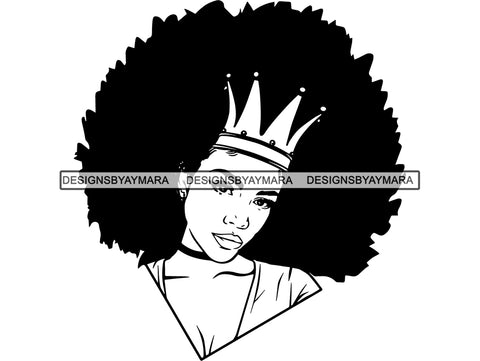 Afro Woman SVG Queen Diva Classy Lady  .SVG .EPS .PNG Vector Clipart Digital Cricut Circuit Cut Cutting