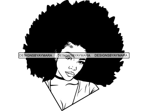 Afro Beautiful Black Woman SVG African American Ethnicity Afro Puffy Hairstyle Beauty Salon Queen Diva Classy Lady  Beautiful People Beauty Salon Princess