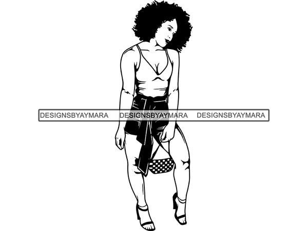 Afro Woman SVG African American Ethnicity Nubian  Afro Puffy Hairstyle Beauty Salon Queen Diva Classy Lady Princess
