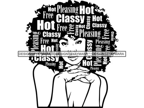 Afro Beautiful Black Woman SVG African American Ethnicity Afro Puffy Hairstyle Beauty Salon Queen Diva Classy Lady  Beautiful People Beauty Salon Princess