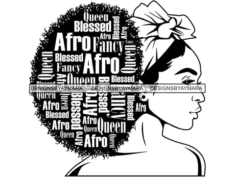 Afro Beautiful Black Woman SVG African American Ethnicity Afro Puffy Hairstyle Beauty Salon Queen Diva Classy Lady  Beautiful People Beauty Salon Princess