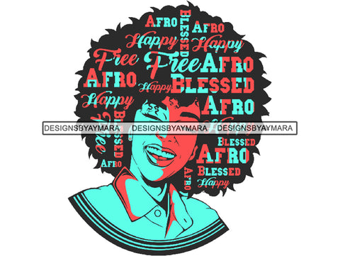 Afro Beautiful Black Woman SVG African American Ethnicity Afro Puffy Hairstyle Beauty Salon Queen Diva Classy Lady  Beautiful People Beauty Salon Princess