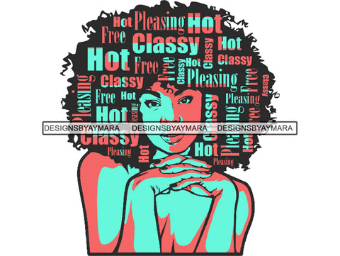 Afro Beautiful Black Woman SVG African American Ethnicity Afro Puffy Hairstyle Beauty Salon Queen Diva Classy Lady  Beautiful People Beauty Salon Princess