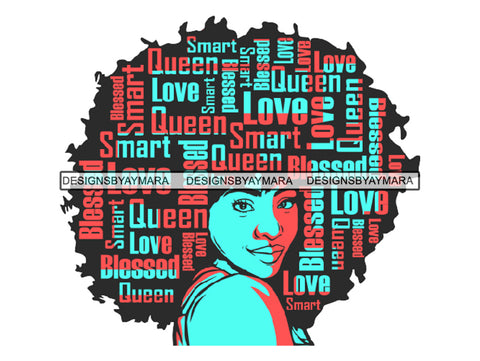 Afro Beautiful Black Woman SVG African American Ethnicity Afro Puffy Hairstyle Beauty Salon Queen Diva Classy Lady  Beautiful People Beauty Salon Princess
