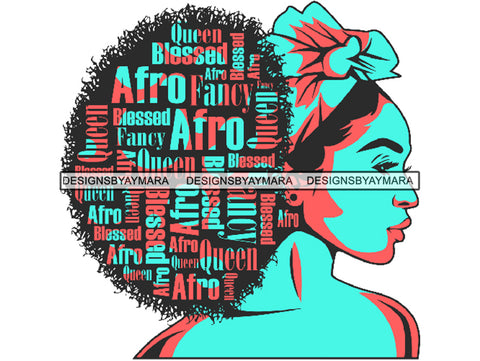 Afro Beautiful Black Woman SVG African American Ethnicity Afro Puffy Hairstyle Beauty Salon Queen Diva Classy Lady  Beautiful People Beauty Salon Princess