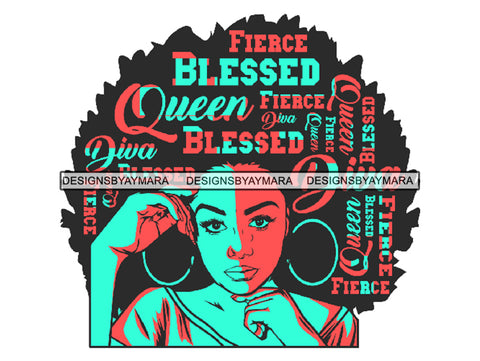 Afro Beautiful Black Woman SVG African American Ethnicity Afro Puffy Hairstyle Beauty Salon Queen Diva Classy Lady  Beautiful People Beauty Salon Princess