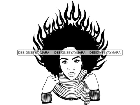 Afro Woman SVG Nubian Melanin Goddess Queen Diva Classy Lady .SVG .EPS .PNG Vector Clipart Digital Cricut Circuit Cut Cut