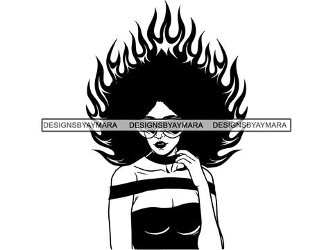 Afro Woman SVG Nubian Melanin Goddess Queen Diva Classy Lady .SVG .EPS .PNG Vector Clipart Digital Cricut Circuit Cut Cutting