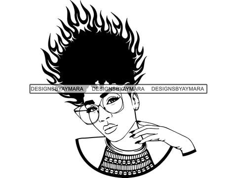 Afro Woman SVG Nubian Melanin Goddess Queen Diva Classy Lady .SVG .EPS .PNG Vector Clipart Digital Cricut Circuit Cut Cutt