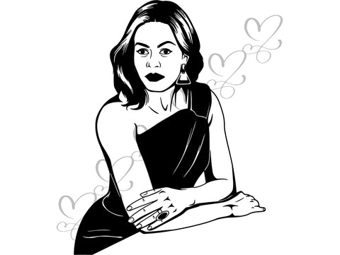 Afro Beautiful Black Woman SVG African American Ethnicity Afro Puffy Hairstyle Beauty Salon Queen Diva Classy Lady  Beautiful People Beauty Salon Princess