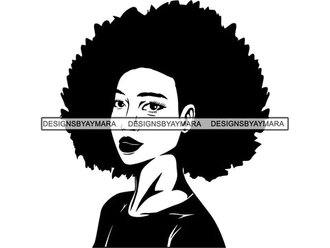 Afro Beautiful Black Woman SVG African American Ethnicity Afro Puffy Hairstyle Beauty Salon Queen Diva Classy Lady  Beautiful People Beauty Salon Princess