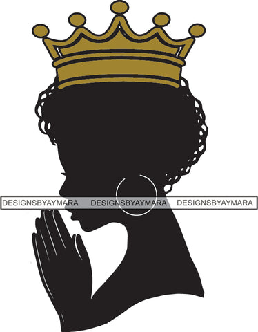 Afro Woman #3 SVG Cut Files For Silhouettes and Cricut