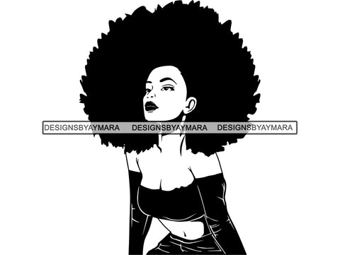 Afro Beautiful Black Woman SVG African American Ethnicity Afro Puffy Hairstyle Beauty Salon Queen Diva Classy Lady  Beautiful People Beauty Salon Princess