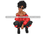 Afro Beautiful Black Woman .SVG Cutting File For Cricut Silhouette and More