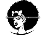 Afro Beautiful Black Woman SVG African American Ethnicity Queen Diva Classy Lady  .SVG .EPS .PNG Vector Clipart Cricut Circuit Cut Cutting