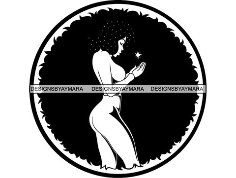 Afro Woman SVG Nubian Melanin Goddess Queen Diva Classy Lady .SVG .EPS .PNG Vector Clipart Digital Cricut Circuit Cut Cu