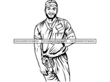 Black Man African Doctor Nurse Model Confidence Power Male Attractive Strength Men Power Fit Build Healthy .SVG .EPS .PNG Vector Clipart Digital Download Circuit Cut Cutting