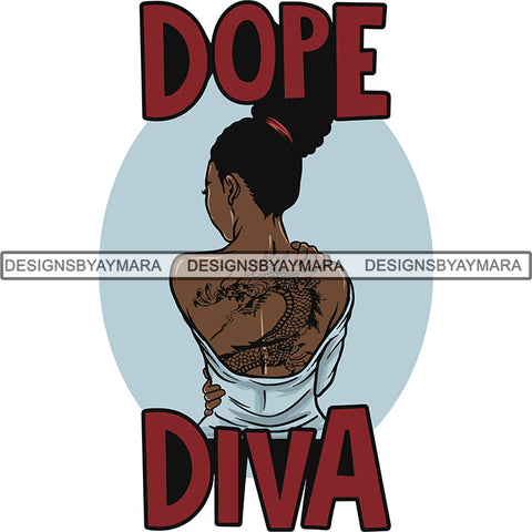 Afro Melanin Popping Dope Diva Quotes SVG Cutting Files For Silhouette Cricut and More