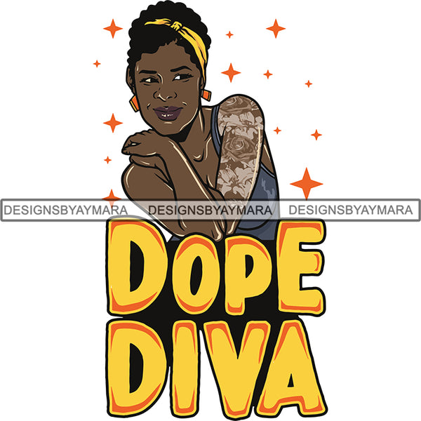 Afro Melanin Popping Dope Diva Quotes SVG Cutting Files For Silhouette Cricut and More