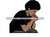 Man Praying God PNG Print File Not For Cutting