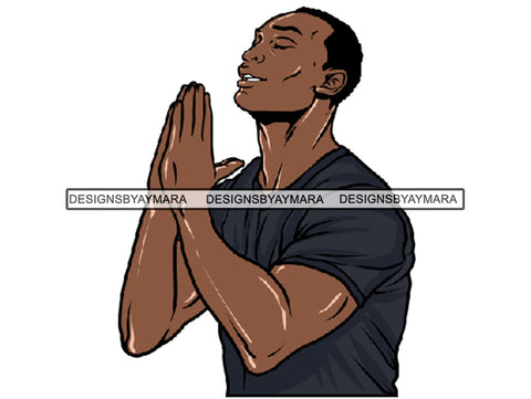 Man Praying God PNG Print File Not For Cutting