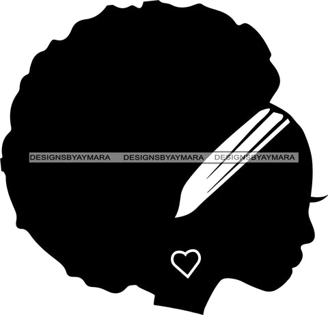 Afro Black Woman Mermaid Aquatic Creature  SVG Cutting File For Silhouette and Cricut