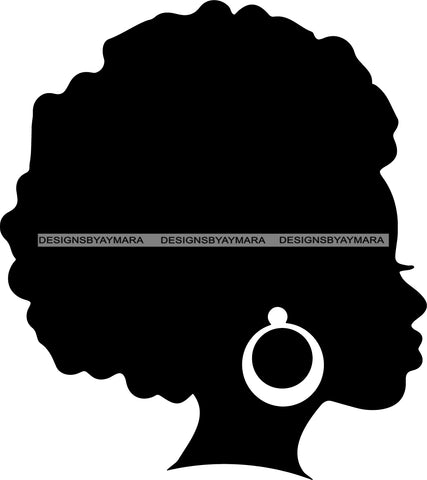 Afro Black Woman Mermaid Aquatic Creature  SVG Cutting File For Silhouette and Cricut