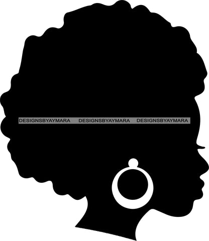 Afro Black Woman Mermaid Aquatic Creature  SVG Cutting File For Silhouette and Cricut