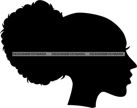 Afro Black Woman Mermaid Aquatic Creature  SVG Cutting File For Silhouette and Cricut