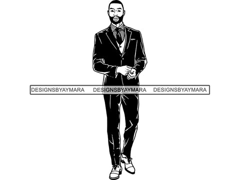 Black Man African Model Confidence Power Male Attractive Strength Men Power Fit Build Healthy .SVG .EPS .PNG Vector Clipart Digital Download Circuit Cut Cutting