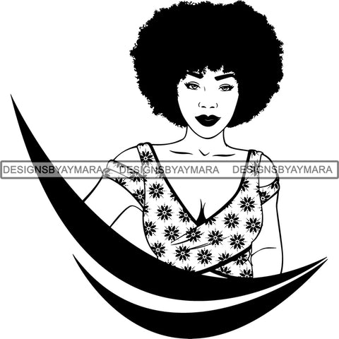 Afro Woman SVG Cut Files For Silhouette and Cricut