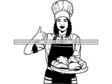 Woman Chef #4 SVG Cut Files For Silhouette and Cricut