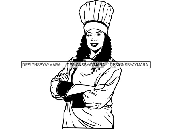 Woman Chef #7 SVG Cut Files For Silhouette and Cricut