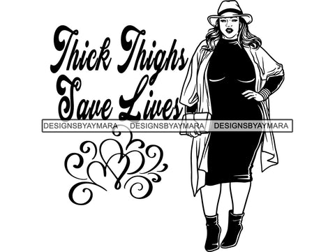 Afro Thick BBW Woman SVG African American Ethnicity Afro Puffy Hair Queen Diva Classy Lady  Beautiful Big And Bougie SVG PNG JPG EPS Vector Clipart Cricut Cutting Cut