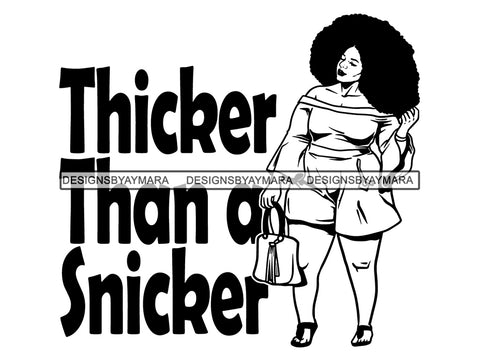 Afro Thick BBW Woman SVG African American Ethnicity Afro Puffy Hair Queen Diva Classy Lady  Beautiful Big And Bougie SVG PNG JPG EPS Vector Clipart Cricut Cutting Cut