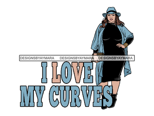 Plus Size Curvy Woman SVG Thick Goddess BBW African American Ethnicity Queen Diva Classy Lady .SVG .PNG .JPG Vector Clipart Not For Cutting