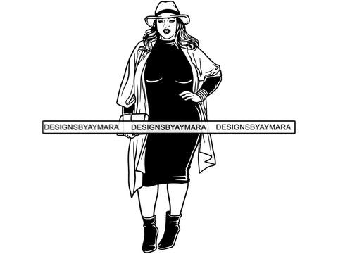 Afro Woman SVG BBW Big and Bougie African American Ethnicity Classy Lady Diva Queen .PNG .JPG .EPS .SVG Vector Clipart Clipart Cricut Circuit Cut Cutting