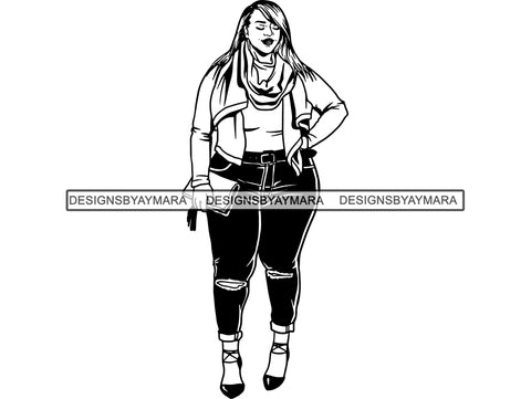 Afro Woman SVG BBW Big and Bougie African American Ethnicity Classy Lady Diva Queen .PNG .JPG .EPS .SVG Vector Clipart Clipart Cricut Circuit Cut Cutting
