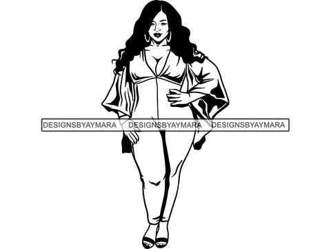 Afro Woman SVG BBW Big and Bougie African American Ethnicity Classy Lady Diva Queen .PNG .JPG .EPS .SVG Vector Clipart Clipart Cricut Circuit Cut Cutting